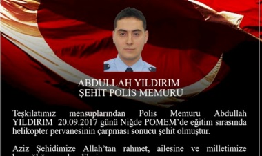 Şehit Polis Memuru Abdullah YILDIRIM