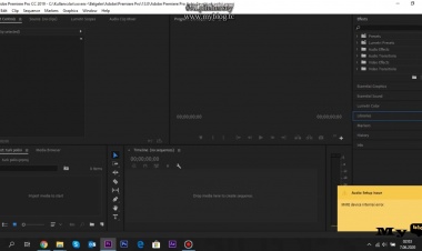 adobe premiere pro audio setup issue hatası ( videodan ses gelmiyor)
